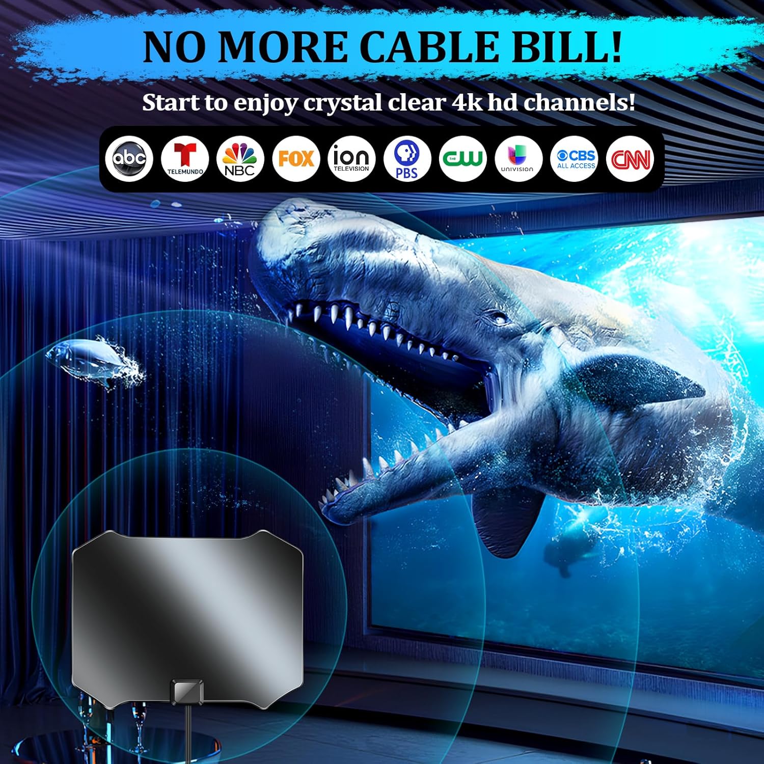 Digital TV Antenna with Amplifier Signal Booster X516