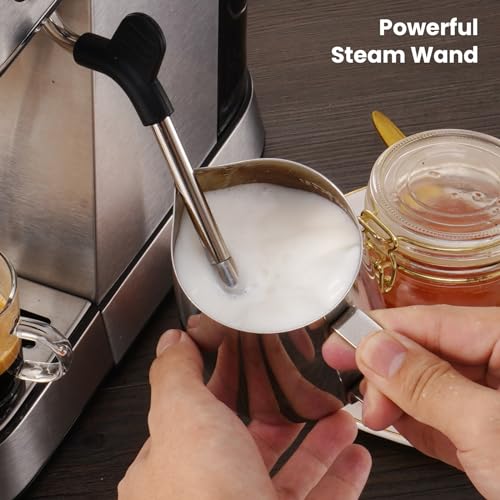 Beige Espresso Machine with Milk Frother W109650