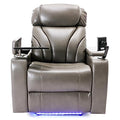 Grey PU Leather Power Recliner Sofa L968571