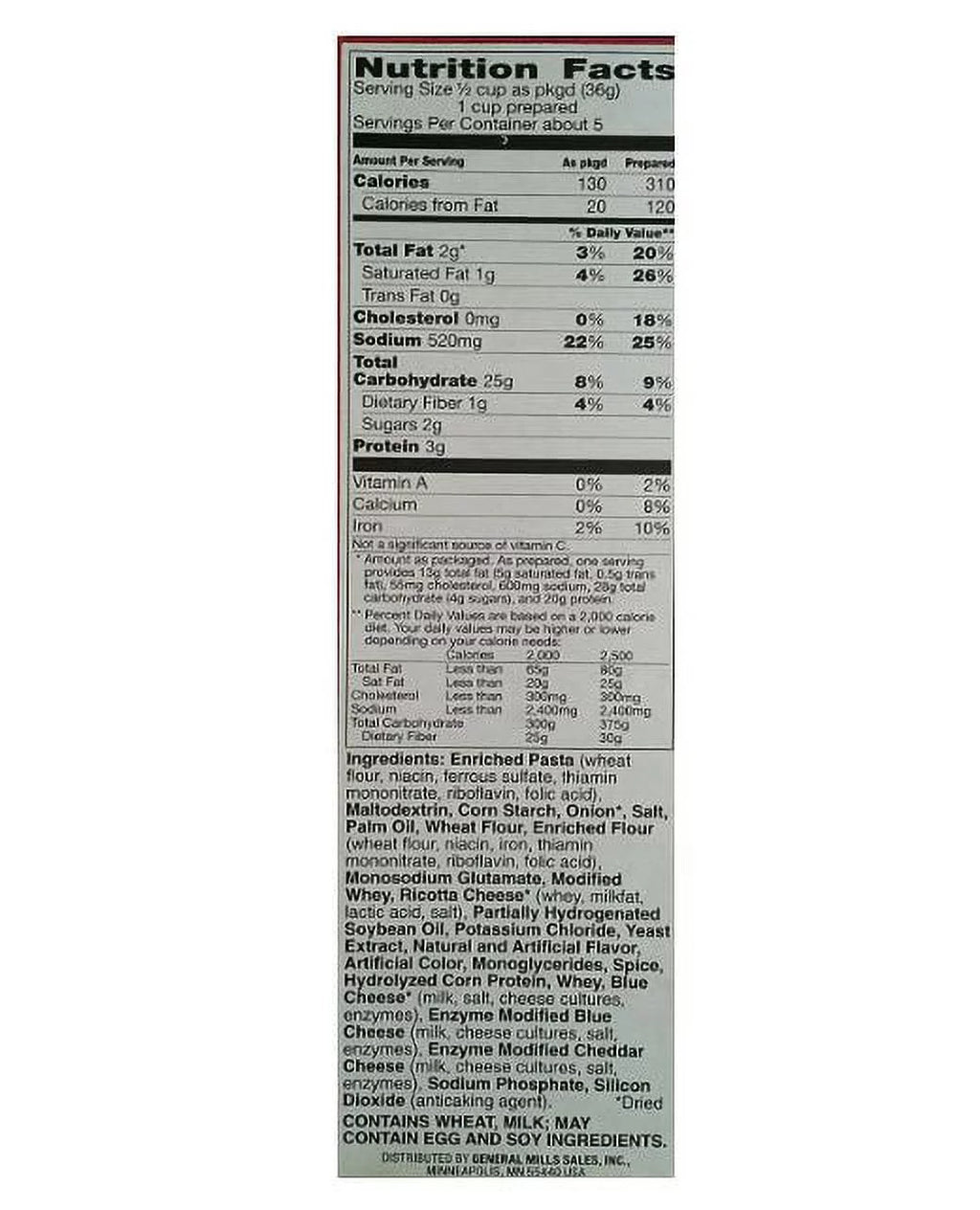 4.8 oz Deluxe Cheesesteak Pasta & Sauce Mix, Quantity of 8 A48796