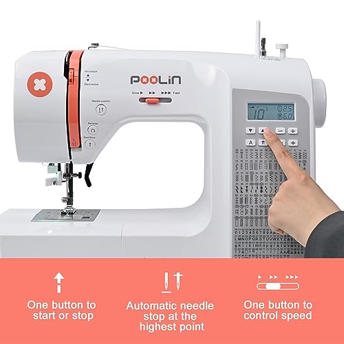 Self Threading Sewing Machine with 293 Stitches, Expansion Table, 7 Presser Feet S89890