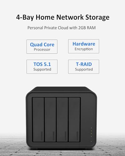 4 Bay NAS with Quad Core CPU 2GB DDR4 RAM L534342