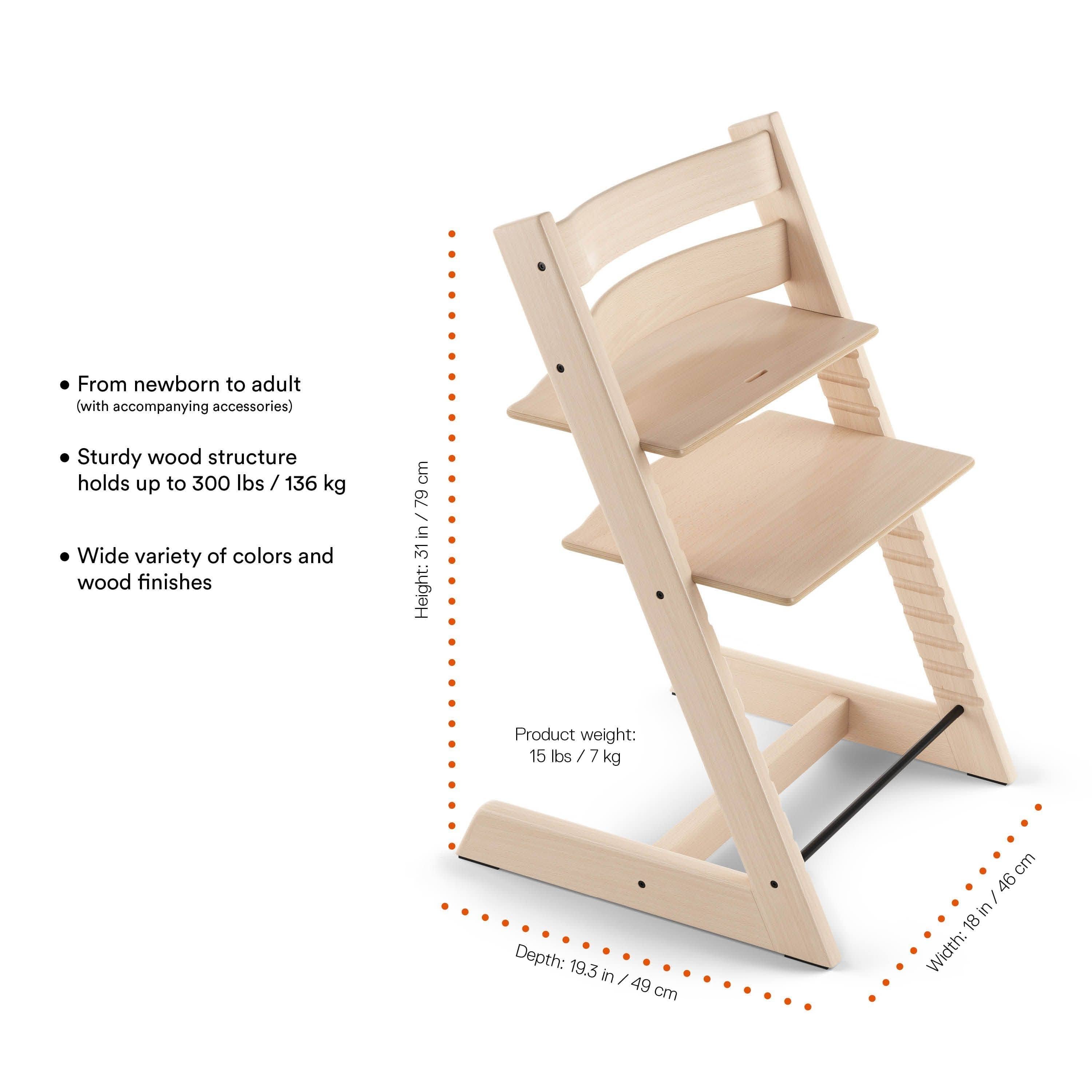 Natural / Icon Grey High Chair B315