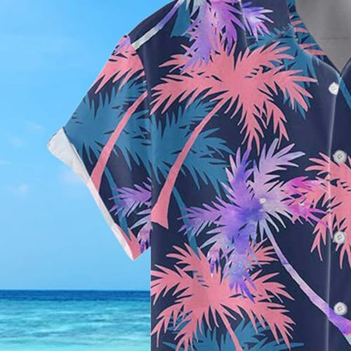 Mens Printed Hawaiian Button Down Shirts N566248