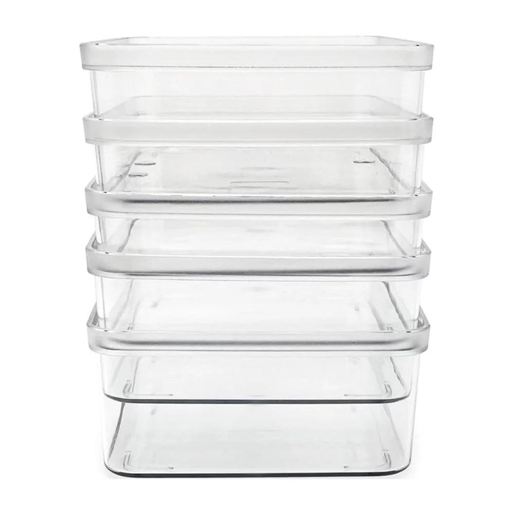 5-Pack Clear Plastic Storage Bins P7120