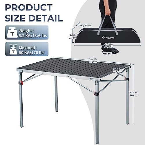 Aluminum Roll Up Camping Table 53.5"X27.5" M945897
