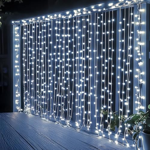 300 LED Warm White Curtain Lights I250626