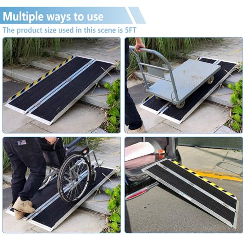 Non-Slip Folding Aluminum Wheelchair Ramp 3FT G14023
