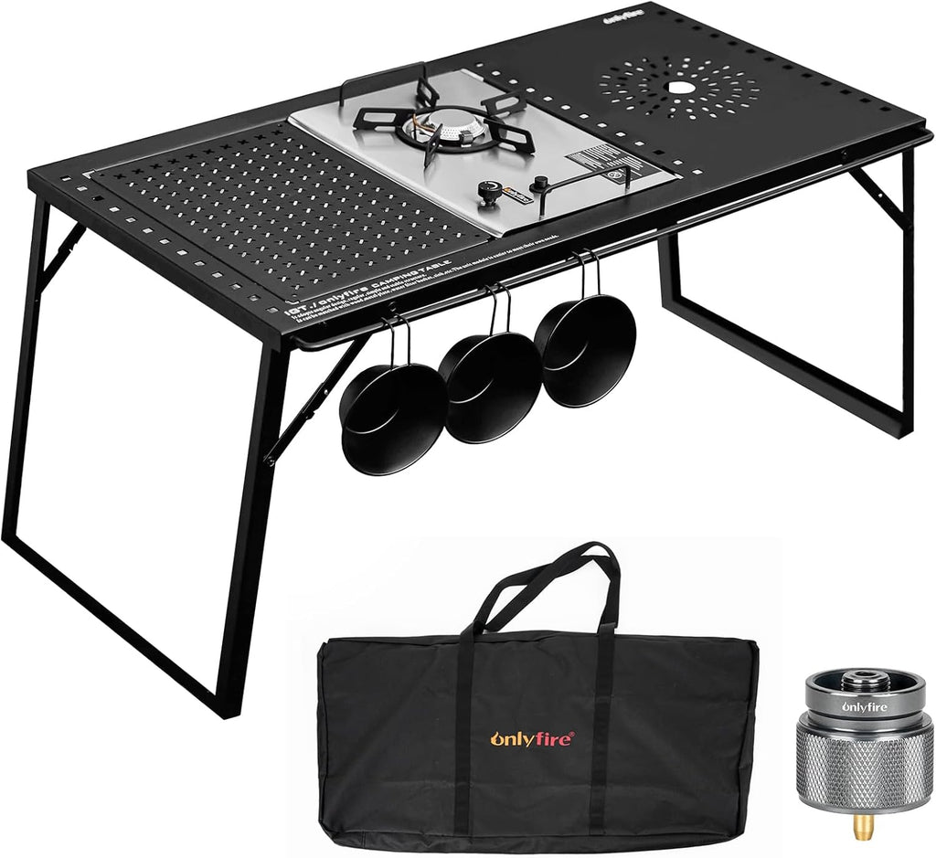 IGT Camping Table Kit with Gas Stove and Carrying Case V683