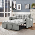 Gray Full Pull Out Sofa Bed with Pillows M9619