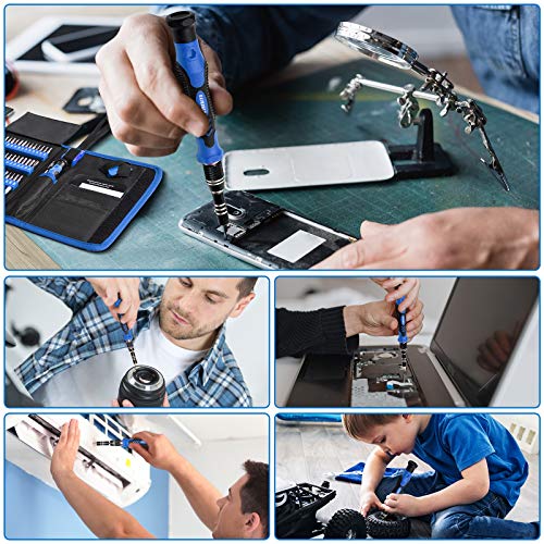 142-Piece Precision Screwdriver Set with 120 Bits Magnetic Repair Tool Kit H200664