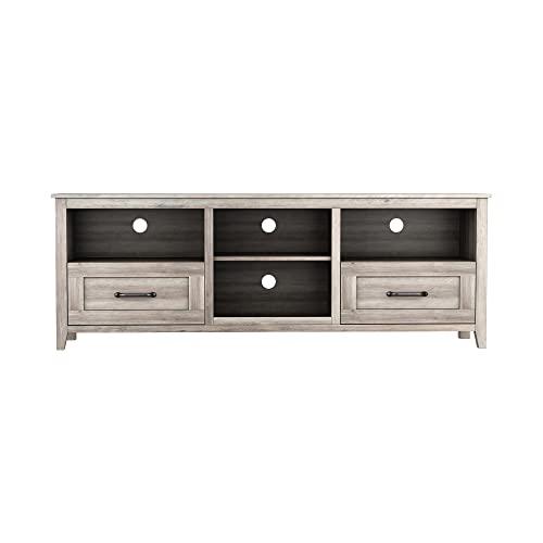 70" Wood TV Stand with 2 Drawers and 4 Storage Compartments U324