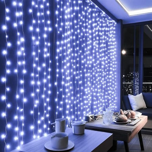 300 LED Warm White Curtain Lights I250626
