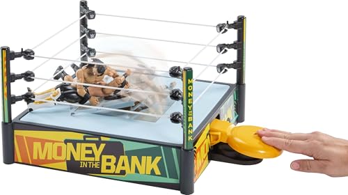 WWE Money in The Bank Cash-in Ring Playset with Launcher Crane, Ladders & Briefcase Q26412