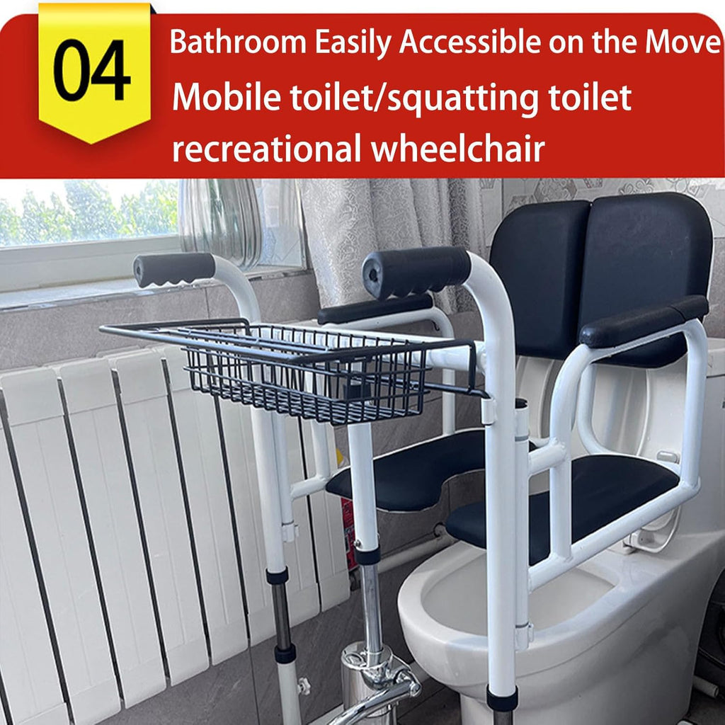 Hydraulic Patient Lift Transfer Chair with 180° Split Seat, Load 440 Lbs. R42715