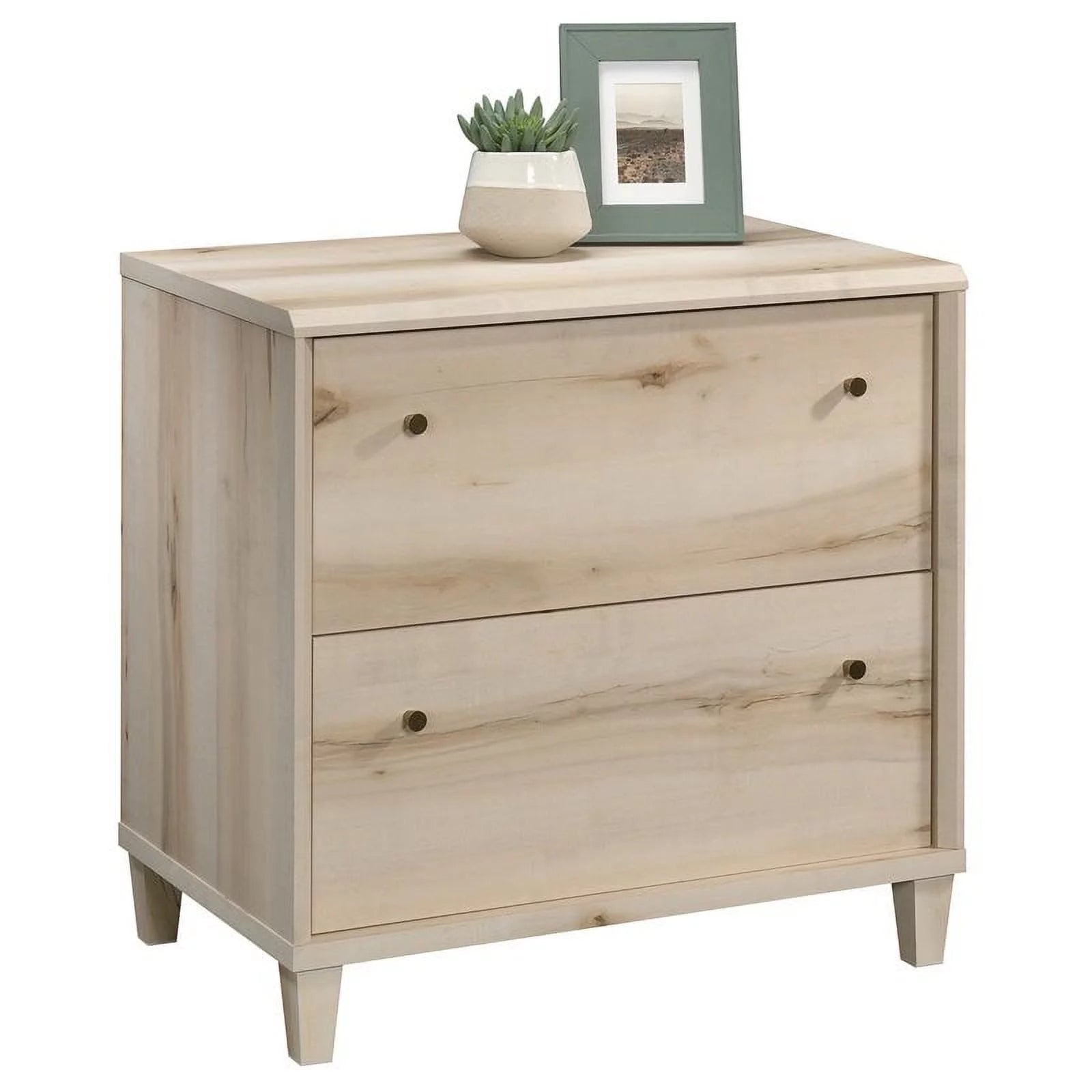 Contemporary Engineered Wood Lateral File Cabinet in Maple W923