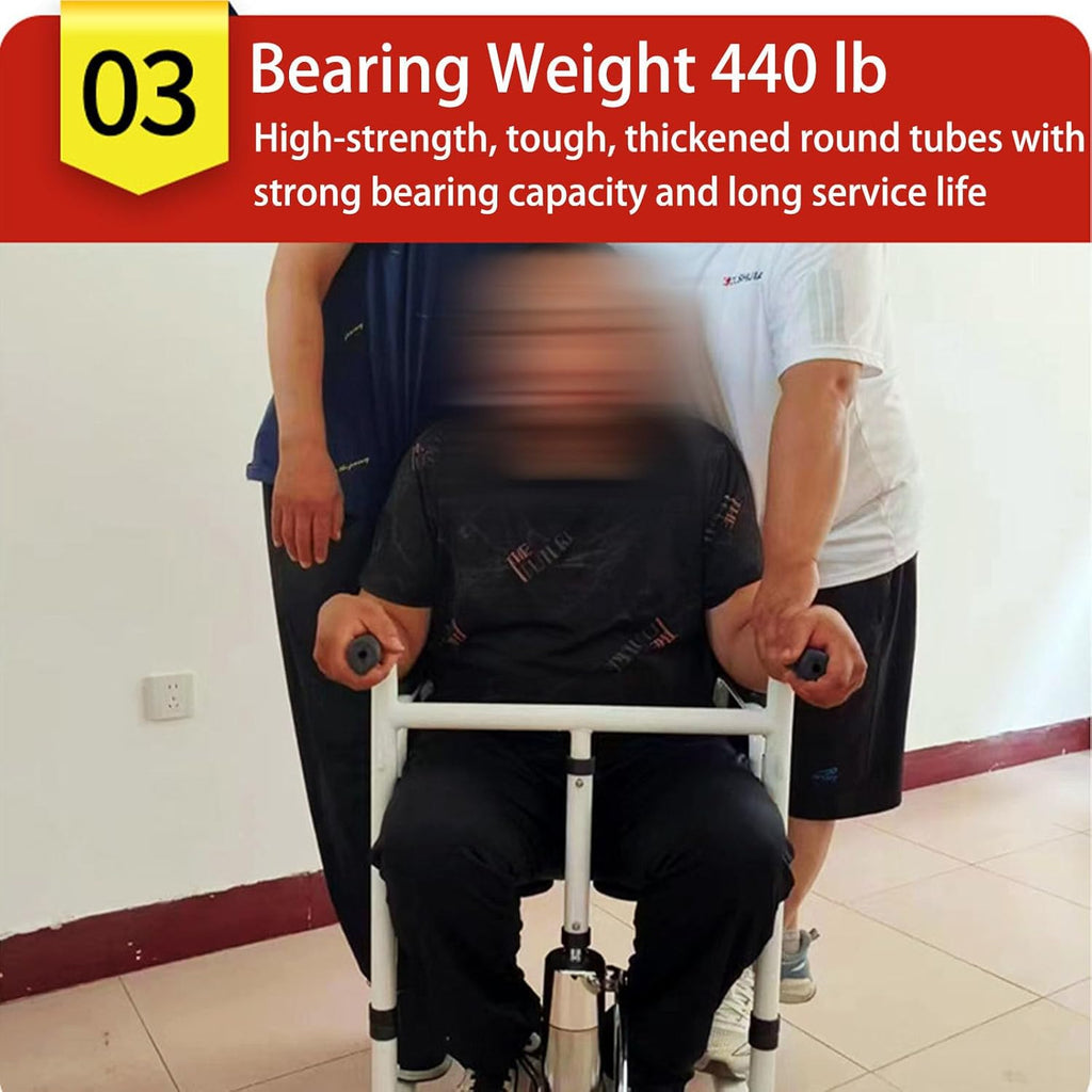 Hydraulic Patient Lift Transfer Chair with 180° Split Seat, Load 440 Lbs. R42715