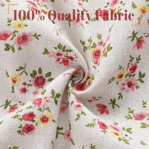 Beige Cotton Linen Tier Curtain 36 Inch Long 1 Panel G383