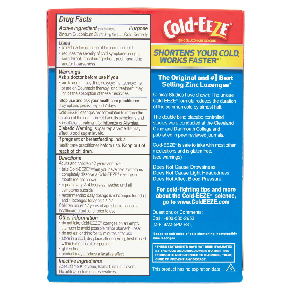 Natural Sugar-Free Wild Cherry Flavor Lozenges, 18 Ct E7655