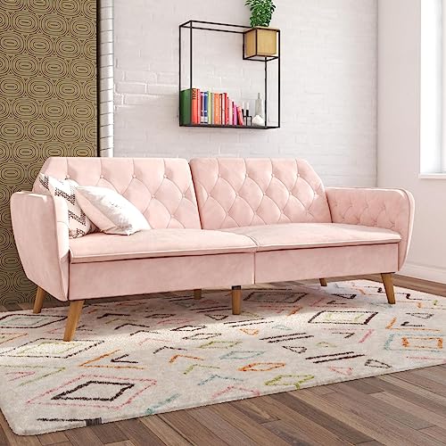 Camel Faux Leather Memory Foam Futon F32653