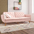 Camel Faux Leather Memory Foam Futon F32653