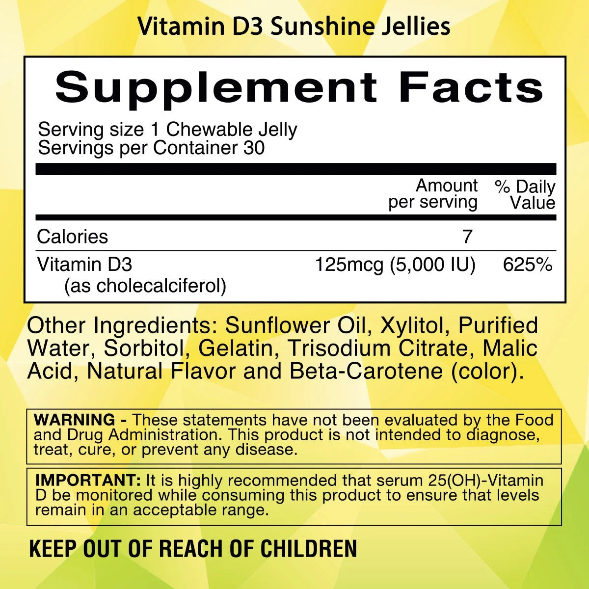 Vitamin D3 Jellies U7124