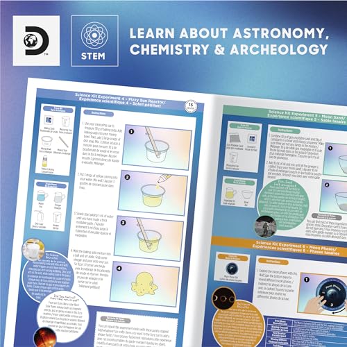 61 Experiment STEM Science Kit with DIY Telescope W7442