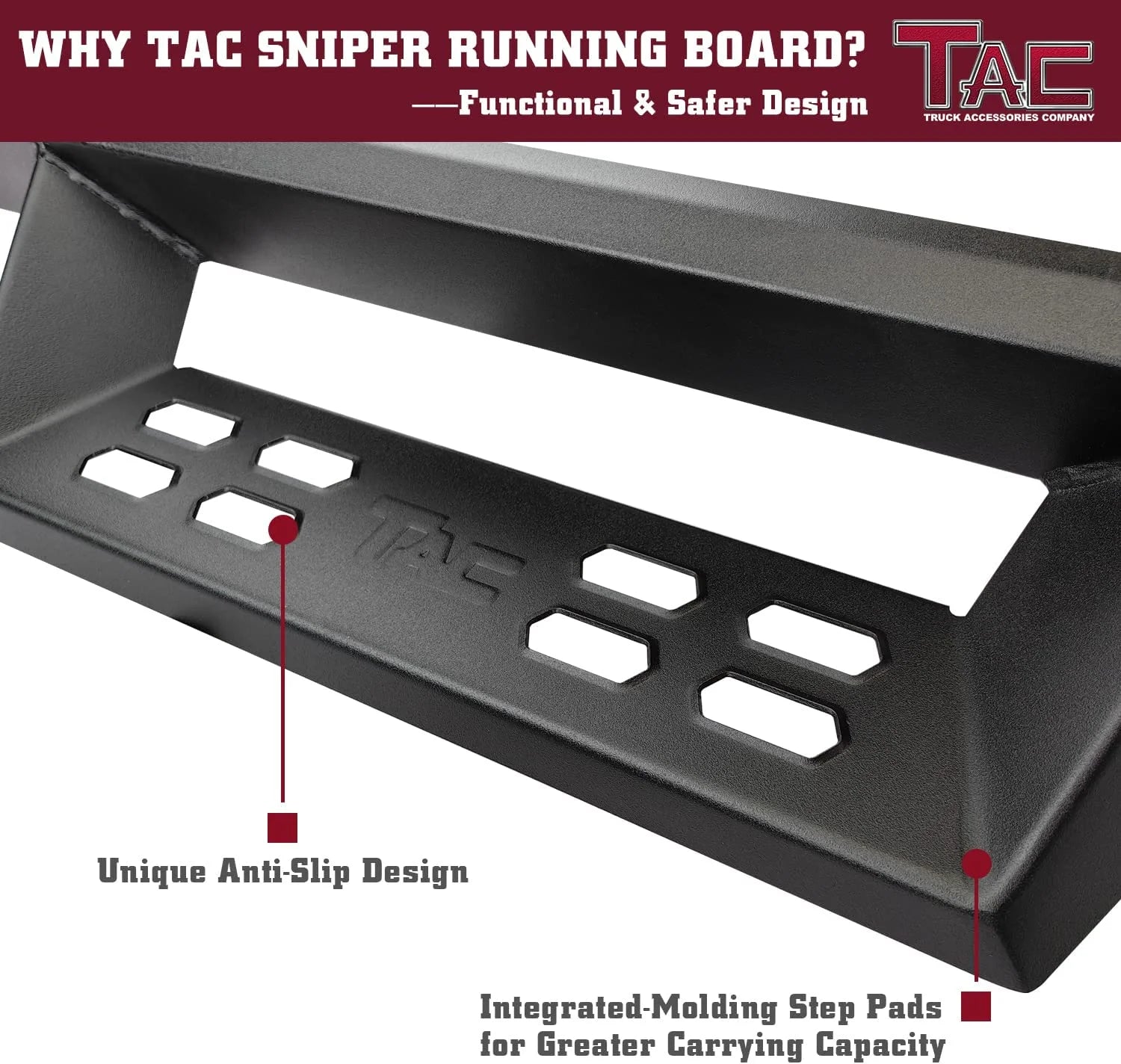 Fine Texture Black Running Boards (2pcs) M388546