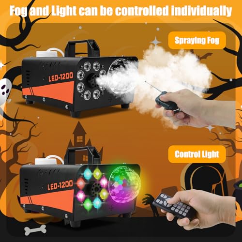 1200W Black Fog Machine with Wireless Remote Control E73769