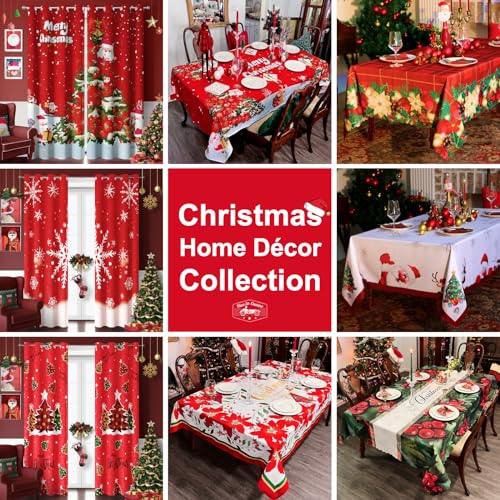 Watercolor Poppy Print Tablecloth 60x102 Inch, Waterproof U3089
