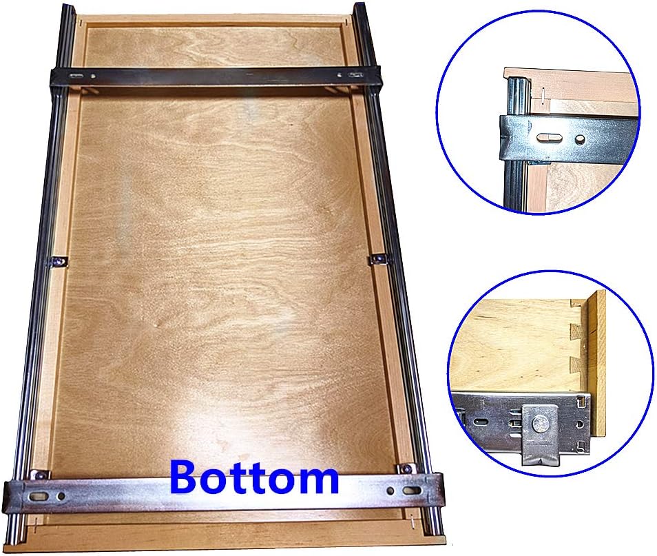 Soft Close Wooden Under Cabinet Pull Out Drawer Organizer (26 Inch) L4137