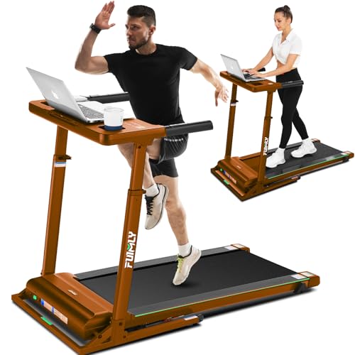 Folding Treadmill with Desk & Adjustable Height, 300 lb Capacity S252232