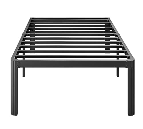 Twin Size 18 Inch Heavy Duty Platform Bed Frame with Steel Slat Support J987