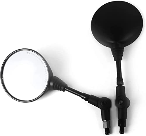 10mm Motorcycle Folding Round Rearview Mirrors P182737