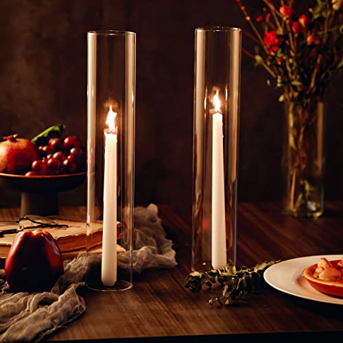 12 Pcs Clear Glass Candle Holder V4774
