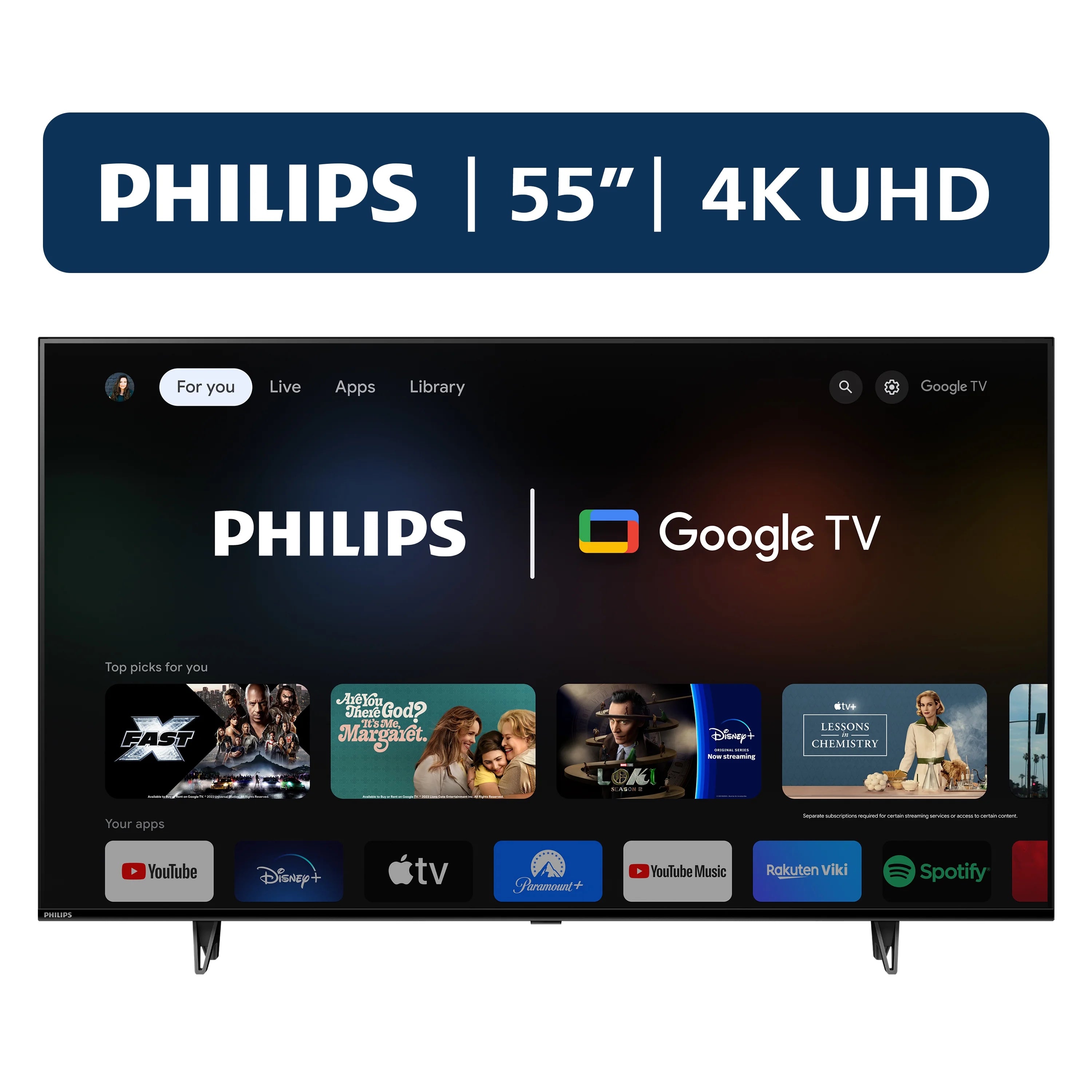 55 Class 4K Ultra HD Google Smart LED TV B34649