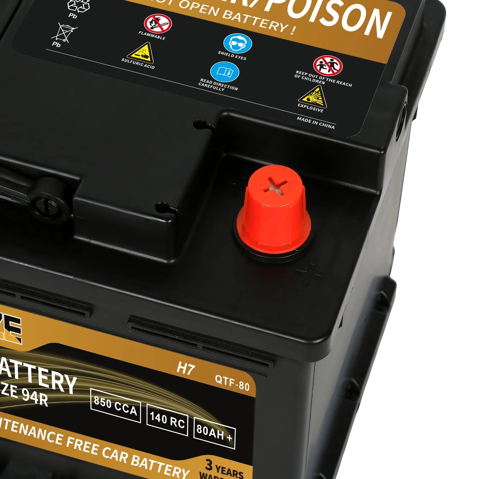 12v 80ah 140RC 850CCA AGM Automotive Battery I287