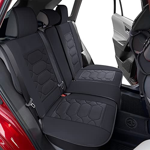 Black Leather Seat Covers for RAV4 (Sport Front Pair, Black&Gray) K941013