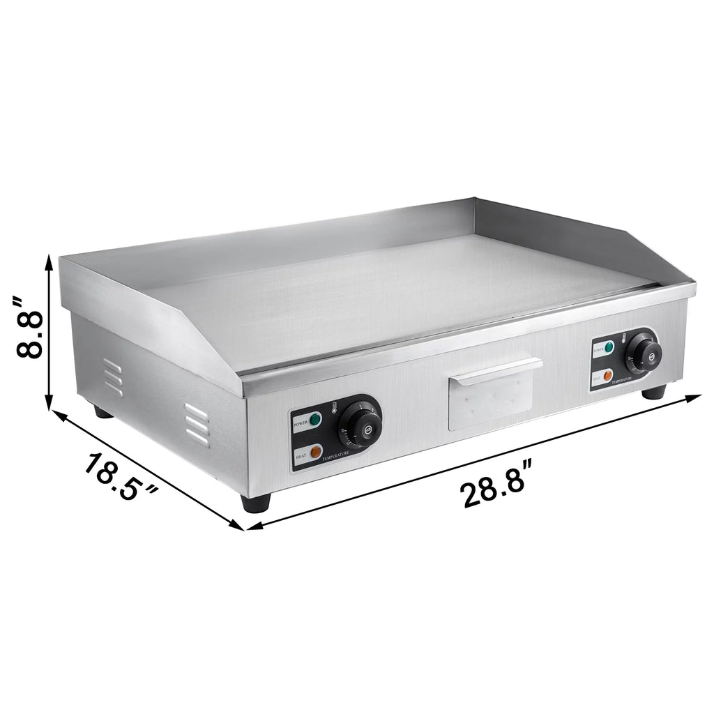 30" Electric Countertop Flat Top Griddle Non-Stick Stainless Steel R5825