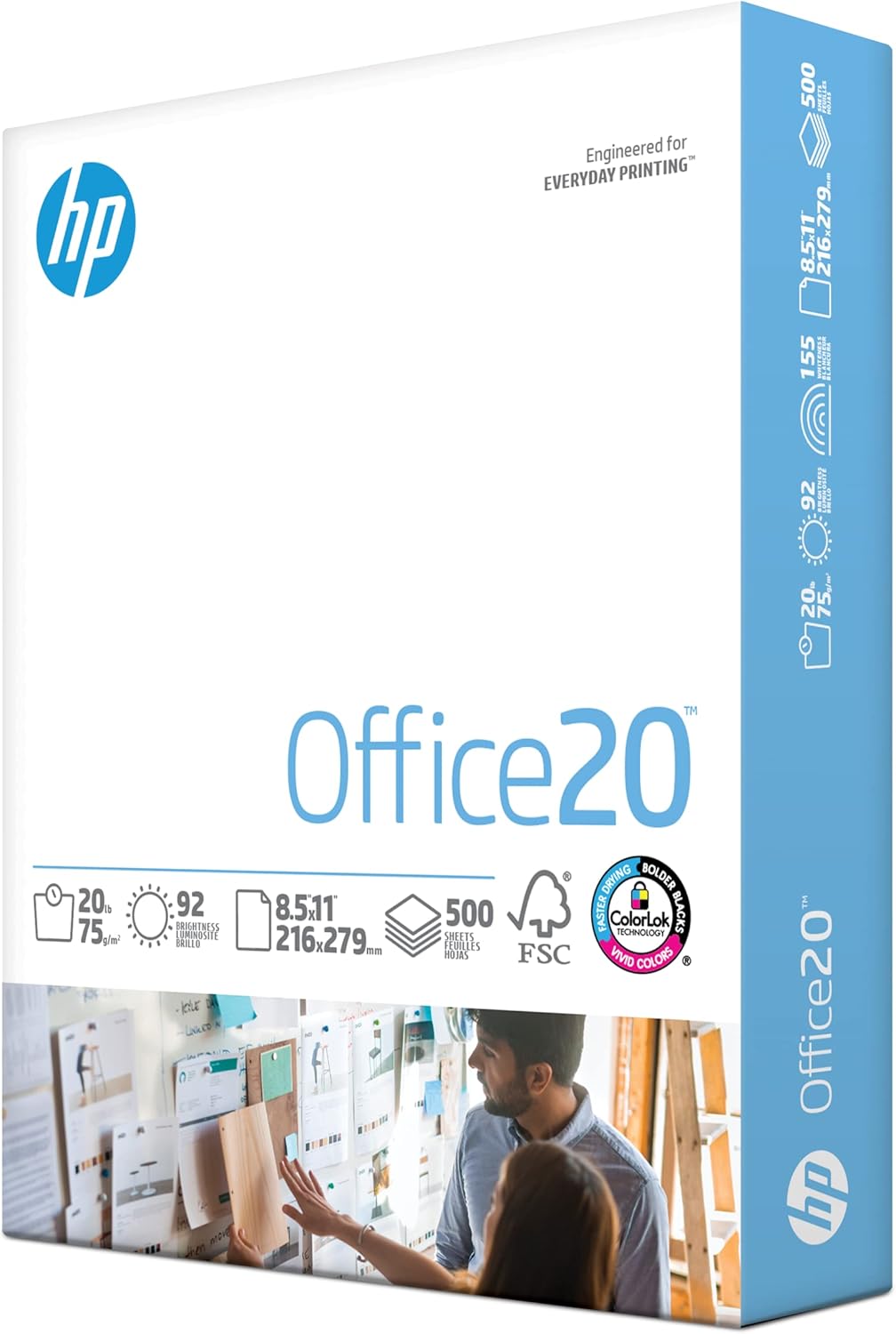 8.5 x 11 20 lb 92 Bright Printer Paper - 500 Sheets Z57676