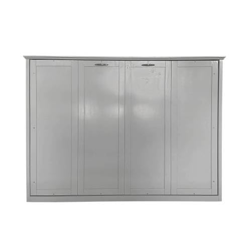 Gray Queen Size Murphy Bed Wall Bed Frame O938622