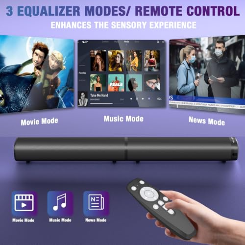 Sound Bar, Bluetooth 5.3 Soundbar, 2 in 1 Detachable Home Speaker R2448