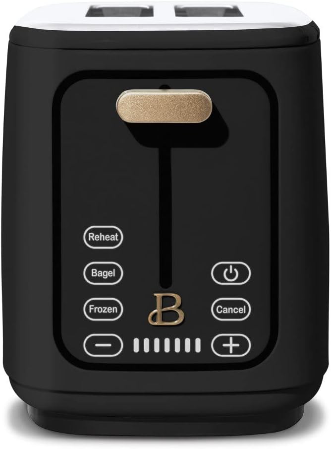 2 Slice Touchscreen Toaster Black Sesame Z541