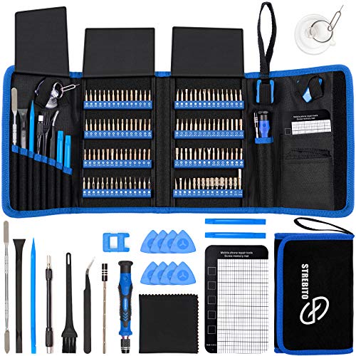 142-Piece Precision Screwdriver Set with 120 Bits Magnetic Repair Tool Kit H200664