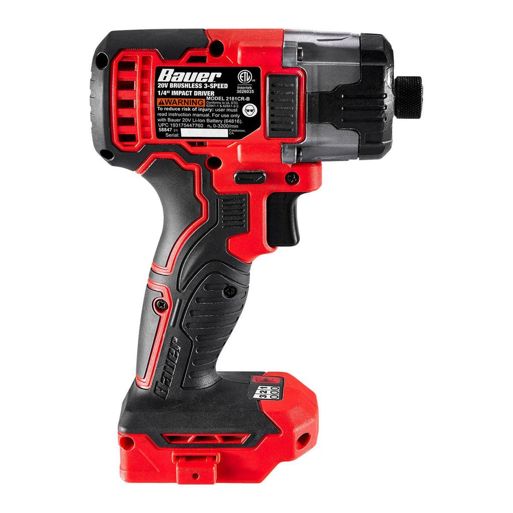 20V Brushless Cordless 1/4 in. Hex 3-Speed Impact Driver O29846