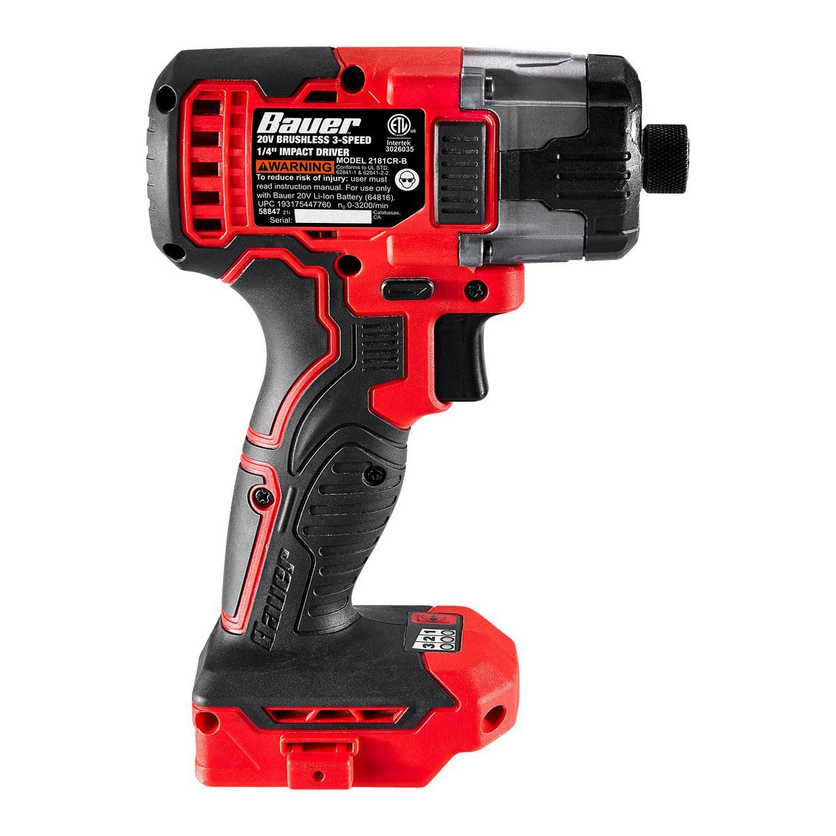 20V Brushless Cordless 1/4 in. Hex 3-Speed Impact Driver O29846