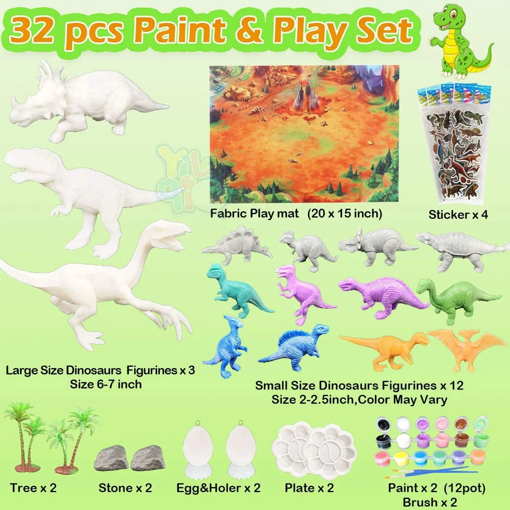 Kids Dinosaur Painting Kit with Play Mat I404
