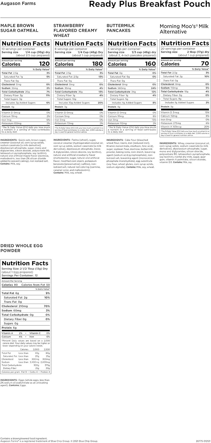 30-Year Shelf Life Emergency Food Supply T49817