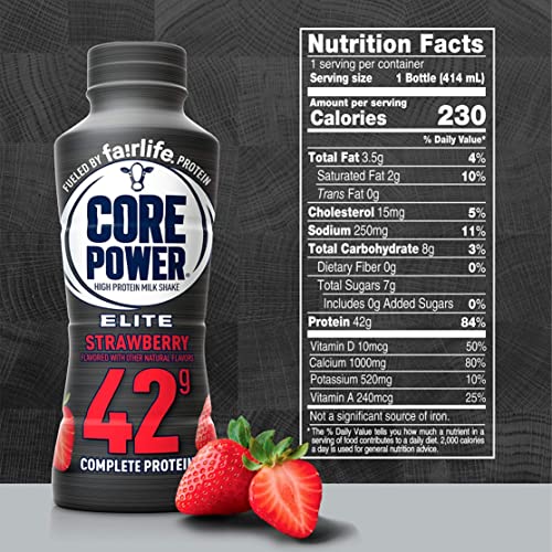 Chocolate Protein Shake, 14 fl oz, 26 gm, Pack of 6 Bottles Y86715