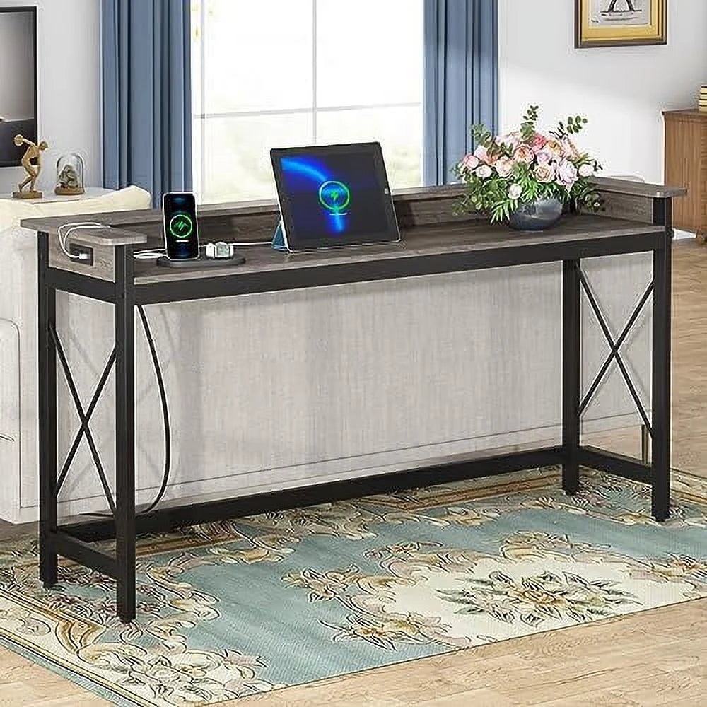 70.9 inch Extra Long Console Table with Outlets and USB Ports R8546